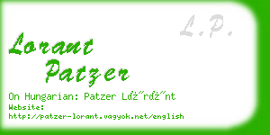 lorant patzer business card